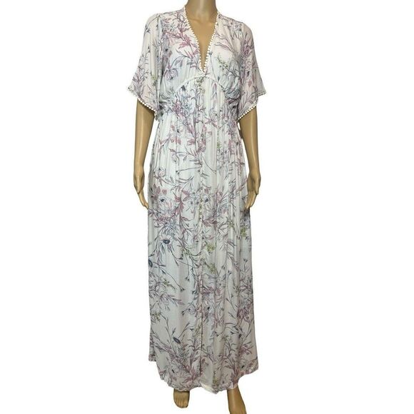Pinkblush Floral Maxi Dress - White and Pink - Picture 9 of 16